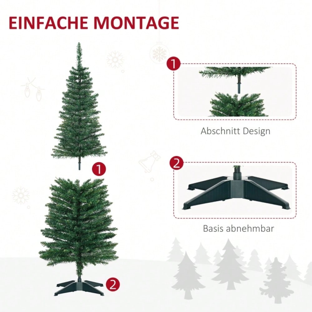 Künstlicher Weihnachtsbaum 1,5 m inkl. Ständer & Weihnachtsstern, Premium Christbaum für festliche Dekoration, grün - von HOMCOM