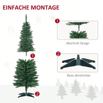 Künstlicher Weihnachtsbaum 1,5 m inkl. Ständer & Weihnachtsstern, Premium Christbaum für festliche Dekoration, grün - von HOMCOM