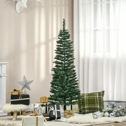 Künstlicher Weihnachtsbaum 1,5 m inkl. Ständer & Weihnachtsstern, Premium Christbaum für festliche Dekoration, grün - von HOMCOM