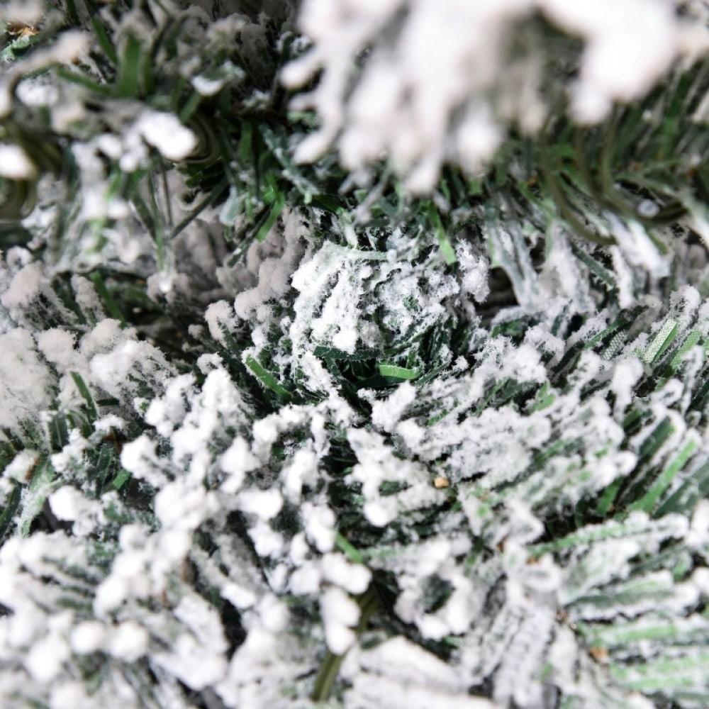 Künstlicher Weihnachtsbaum 150 cm mit 630 Zweigen & 37 Zapfen, verschneit & feuerfest, Premium-Weihnachtsbaum mit Schneespitzen - von HOMCOM