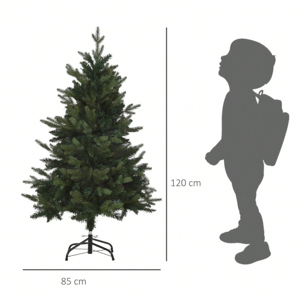 HOMCOM Künstlicher Weihnachtsbaum 120 cm inkl. Ständer, Ø85 cm, grün