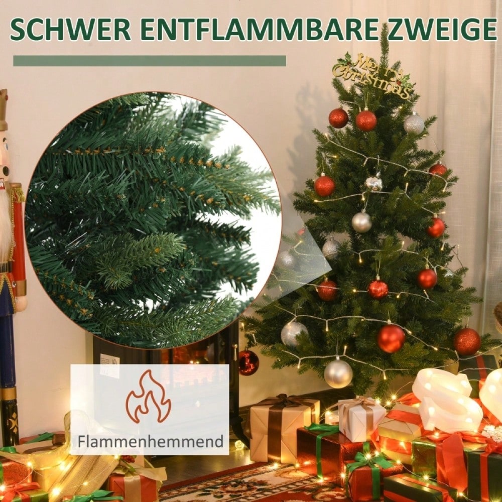 HOMCOM Künstlicher Weihnachtsbaum 120 cm inkl. Ständer, Ø85 cm, grün