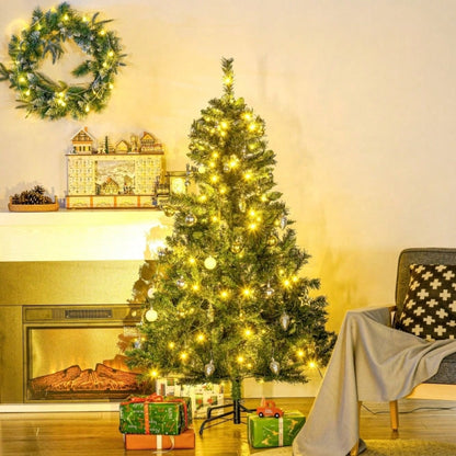 Künstlicher Weihnachtsbaum 150 cm inkl. festlichem Weihnachtsschmuck, 95x95x150 cm, grün - von HOMCOM