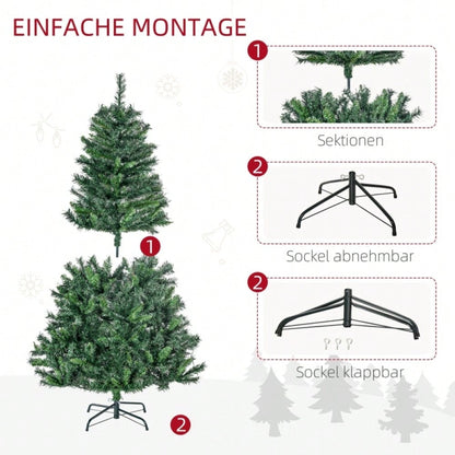 Künstlicher Weihnachtsbaum 150 cm inkl. festlichem Weihnachtsschmuck, 95x95x150 cm, grün - von HOMCOM