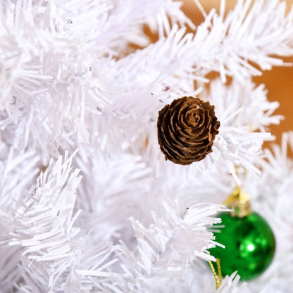 Künstlicher Weihnachtsbaum 150 cm inkl. Ständer & festlicher Dekoration, weiß - von HOMCOM