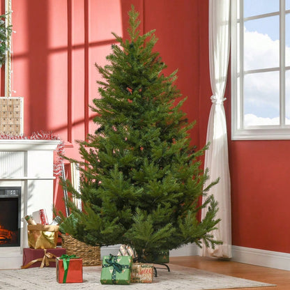 Künstlicher Weihnachtsbaum 180 cm mit 1942 Astspitzen & dichten Zweigen, natürlich aussehend, für festliche Dekoration, grün - von HOMCOM