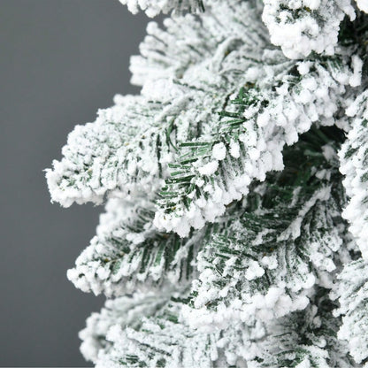 HOMCOM Künstlicher Weihnachtsbaum 180 cm mit Kunstschnee | 523 Spitzen | inkl. Standfuß