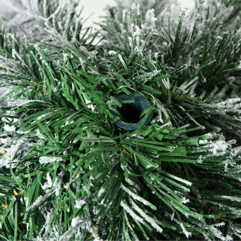 HOMCOM Künstlicher Weihnachtsbaum 180 cm mit Kunstschnee | 523 Spitzen | inkl. Standfuß