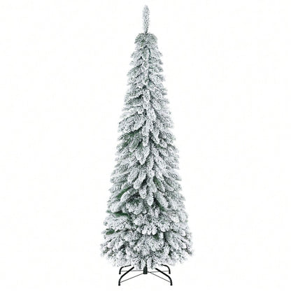 HOMCOM Künstlicher Weihnachtsbaum 180 cm mit Kunstschnee | 523 Spitzen | inkl. Standfuß