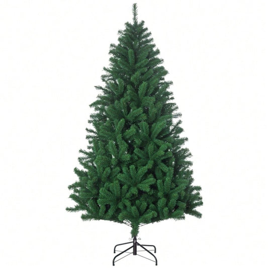 HOMCOM Künstlicher Weihnachtsbaum 180 cm | Christbaum mit 1000 Zweigen | inkl. Metall-Standfuß | PVC, Grün, Ø 120 cm