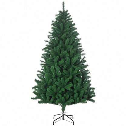 HOMCOM Künstlicher Weihnachtsbaum 180 cm | Christbaum mit 1000 Zweigen | inkl. Metall-Standfuß | PVC, Grün, Ø 120 cm
