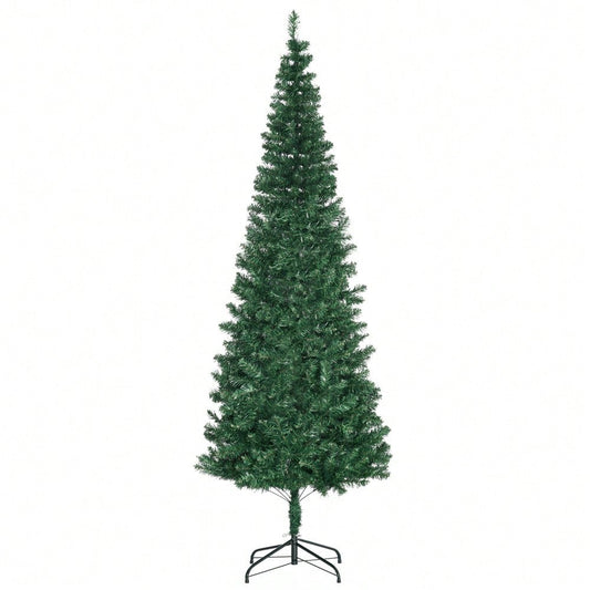 HOMCOM Künstlicher Weihnachtsbaum 2.1 m mit 631 Ästen | Zerlegbarer Christbaum inkl. Ständer | Aus PVC, Grün, Ø 81 cm