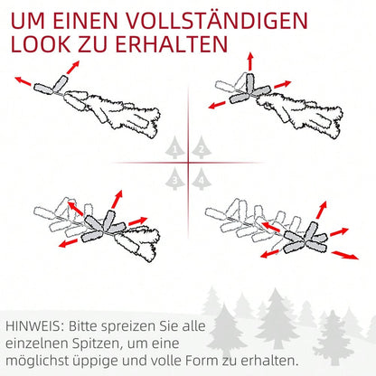 HOMCOM Künstlicher Weihnachtsbaum 2.1 m mit 631 Ästen | Zerlegbarer Christbaum inkl. Ständer | Aus PVC, Grün, Ø 81 cm