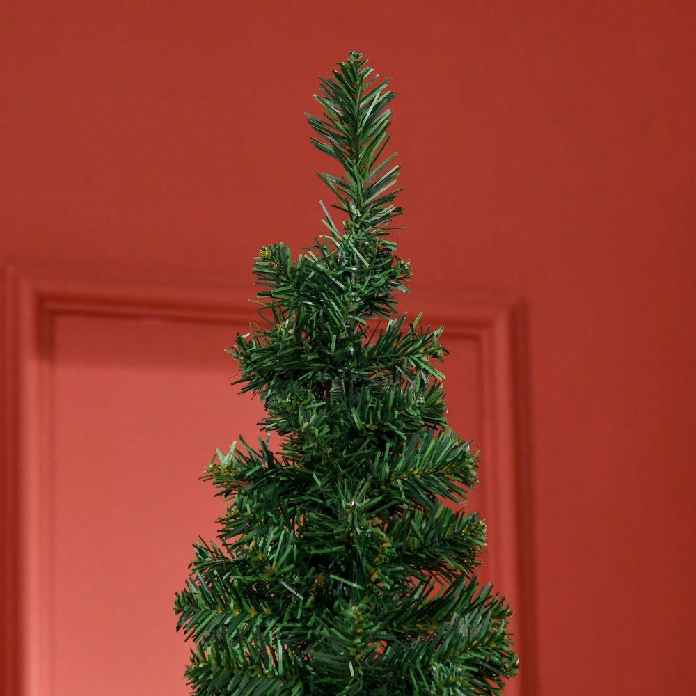 HOMCOM Künstlicher Weihnachtsbaum 2.1 m mit 631 Ästen | Zerlegbarer Christbaum inkl. Ständer | Aus PVC, Grün, Ø 81 cm