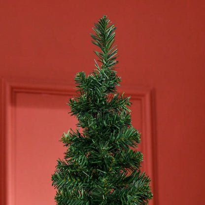 HOMCOM Künstlicher Weihnachtsbaum 2.1 m mit 631 Ästen | Zerlegbarer Christbaum inkl. Ständer | Aus PVC, Grün, Ø 81 cm