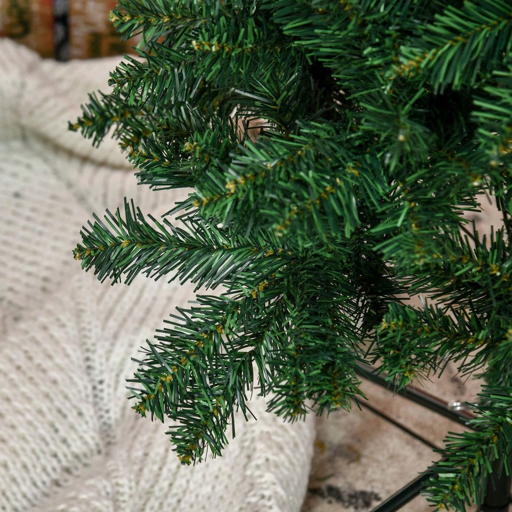 HOMCOM Künstlicher Weihnachtsbaum 2.1 m mit 631 Ästen | Zerlegbarer Christbaum inkl. Ständer | Aus PVC, Grün, Ø 81 cm