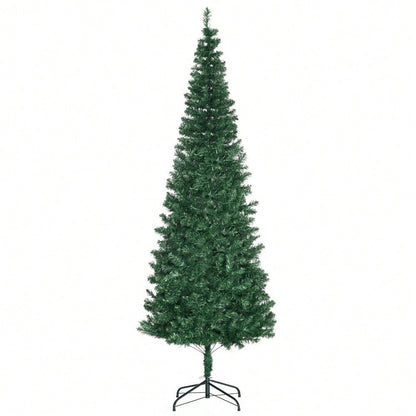 HOMCOM Künstlicher Weihnachtsbaum 2.1 m mit 631 Ästen | Zerlegbarer Christbaum inkl. Ständer | Aus PVC, Grün, Ø 81 cm