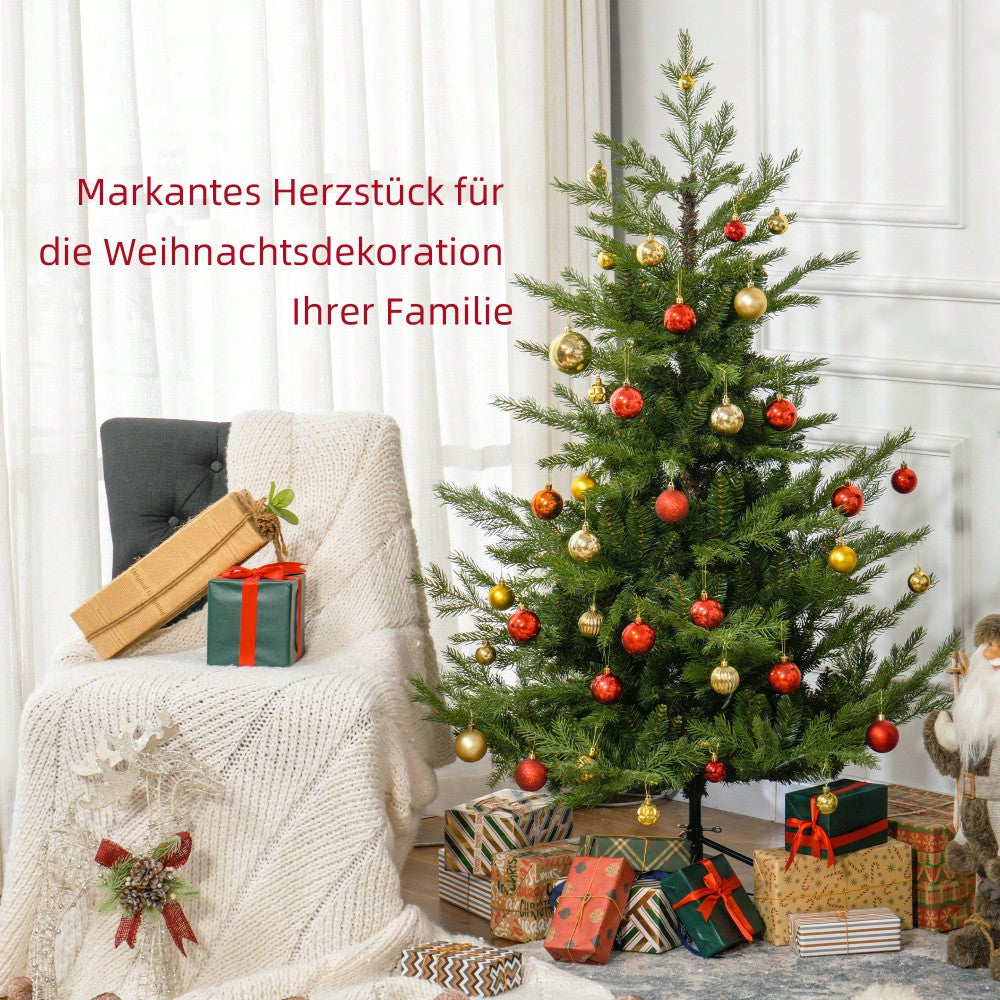 HOMCOM Künstlicher Weihnachtsbaum 180 cm mit 1942 Spitzen | Extrem naturgetreuer Christbaum mit dichten Zweigen | Inkl. Ständer, Grün