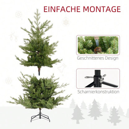 HOMCOM Künstlicher Weihnachtsbaum 180 cm mit 1942 Spitzen | Extrem naturgetreuer Christbaum mit dichten Zweigen | Inkl. Ständer, Grün