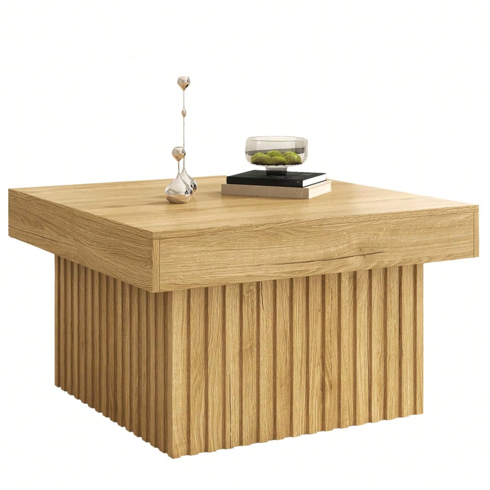Holz Kaffee-Tisch 79x79x46 cm mit Spanplatte & MDF Basis | Robuster Beistelltisch für Wohnzimmer, Esszimmer und Büro | Modernes Design, vielseitig einsetzbar