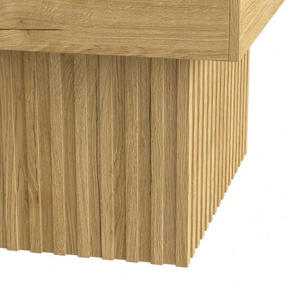Holz Kaffee-Tisch 79x79x46 cm mit Spanplatte & MDF Basis | Robuster Beistelltisch für Wohnzimmer, Esszimmer und Büro | Modernes Design, vielseitig einsetzbar
