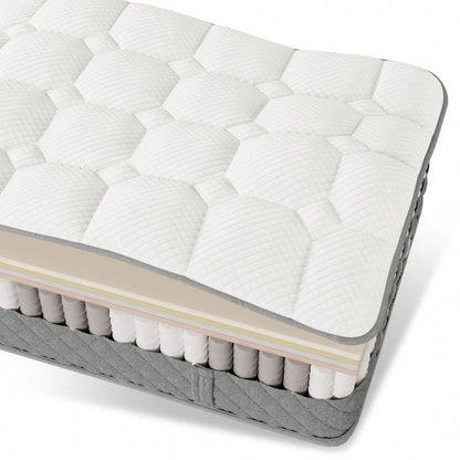 OEKO-TEX® Orthpädische Kaltschaummatratze 180x200 cm H3 | 7-Zonen-Taschenfederkern für optimalen Schlafkomfort | 20 cm Höhe, mittelfest & vakuumverpackt