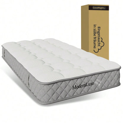 OEKO-TEX® Orthopädische Kaltschaummatratze 90x200 cm H3 | 7-Zonen-Taschenfederkern für punktgenaue Unterstützung | 20 cm Höhe, mittelfest & vakuumverpackt
