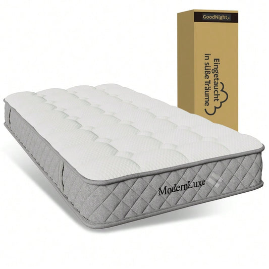 OEKO-TEX® Orthopädische Kaltschaummatratze 90x200 cm H3 | 7-Zonen-Taschenfederkern für punktgenaue Unterstützung | 20 cm Höhe, mittelfest & vakuumverpackt