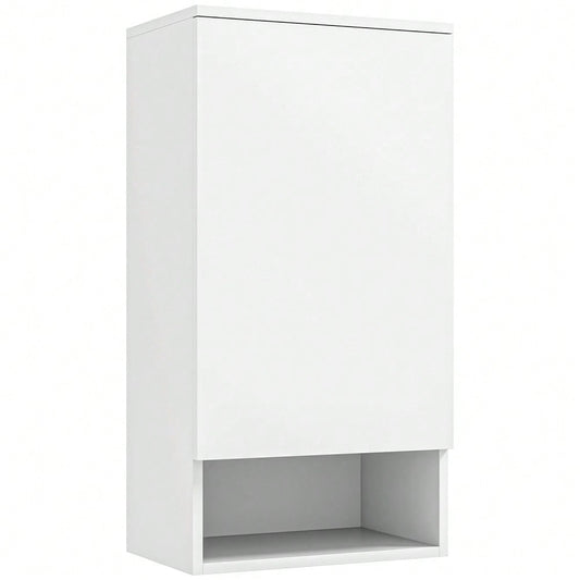 Wandschrank für Bad & Küche mit 2 Türen & verstellbaren Regalen, Hängekabinett 40x27x77 cm, weiß - von HOMCOM