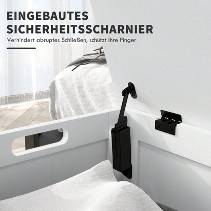 Aufbewahrungsbox 81x40x46 cm mit Deckel & Griff, Aufbewahrungstruhe für Wohnzimmer & Schlafzimmer, weiß - von HOMCOM