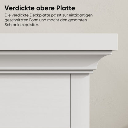 Badezimmerschrank bodenstehend mit Korbtür & verstellbarem Regal, weißer Aufbewahrungsschrank für Bad, Küche & Wohnzimmer