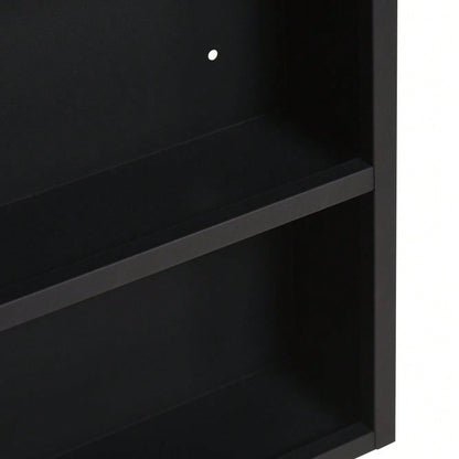 Spiegelschrank aus Edelstahl mit 2 Innenböden & Glasregal, Hängeschrank für Badezimmer 46x13,5x58 cm - von kleankin