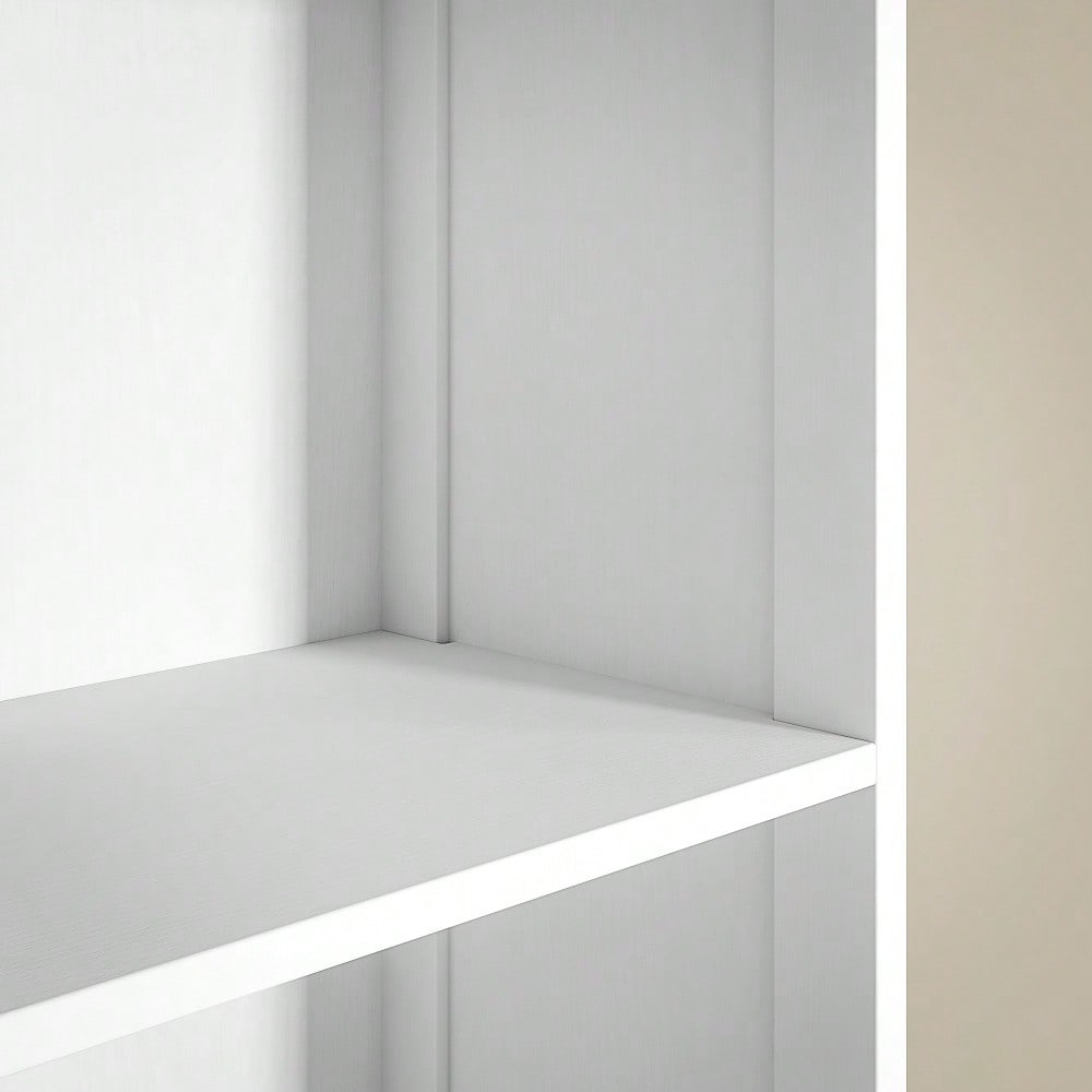 HOMCOM Badezimmerschrank Hochschrank, 170.5 cm hoher Badschrank mit 3 offenen Regalen & 1 Schublade, schmaler Stauraum Schrank für kleine Bäder, Badmöbel Weiß, 34x24 cm (BxT)