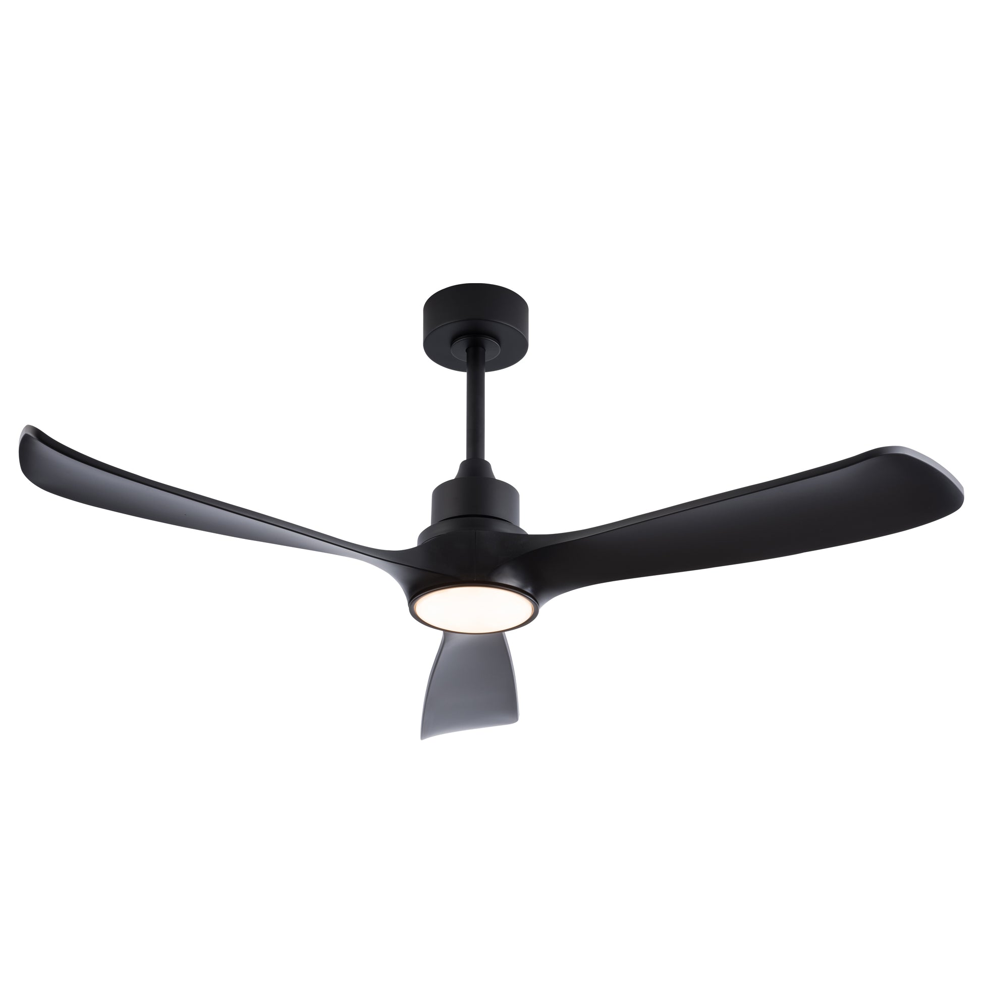 52-Zoll schwarzer Deckenventilator mit Licht und Fernbedienung, reversiblem DC-Motor, 3 Farbtemperaturen, moderner Deckenventilator mit Licht für Innen- und Außenbereich, geeignet für Schlafzimmer, Wo