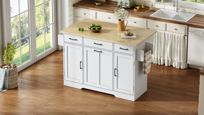 Mobile Kücheninsel mit klappbarer Arbeitsplatte, Küchenwagen, Stauraumschrank, Müllschrank, Buffetschrank mit Gewürzregal, Schublade und Rollen, 120 × 45 (70) × 87 cm