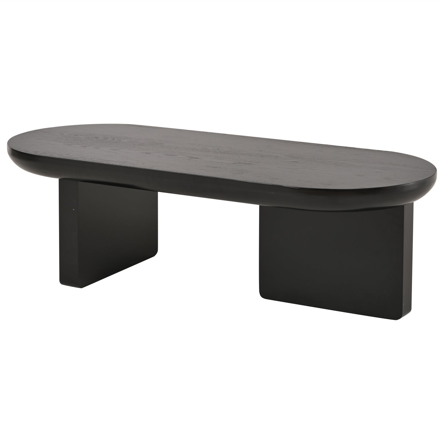 N625P300081S) 119.7*49.8*35.5 cm schwarzer moderner minimalistischer Couchtisch,Wohnzimmertisch mit Sprühfarbe besprühen, Ovaler Tisch, Sofatisch, Beistelltisch,Kaffeetisch,Freizeittisch aus MDF