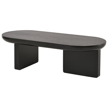 N625P300081S) 119.7*49.8*35.5 cm schwarzer moderner minimalistischer Couchtisch,Wohnzimmertisch mit Sprühfarbe besprühen, Ovaler Tisch, Sofatisch, Beistelltisch,Kaffeetisch,Freizeittisch aus MDF