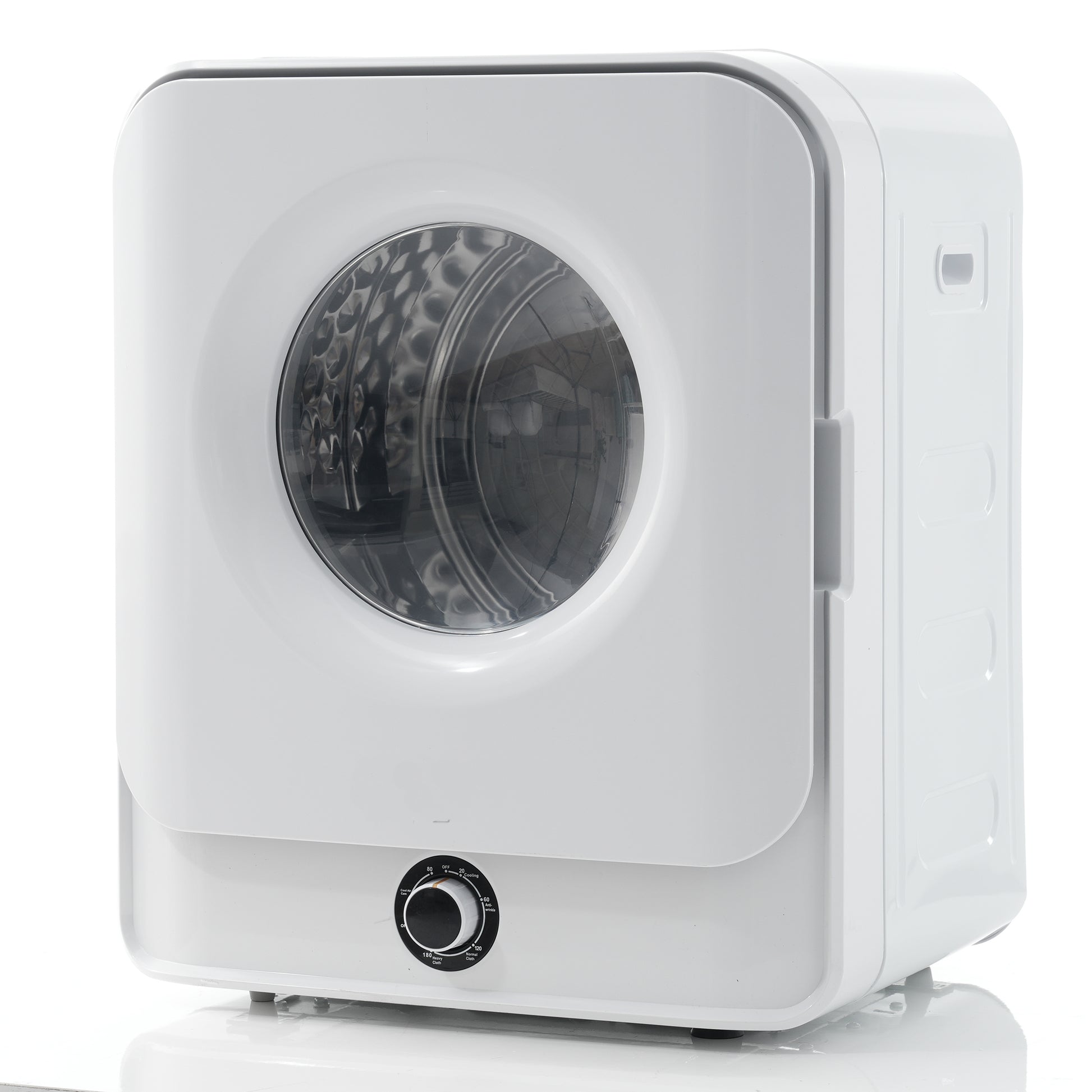 Ablufttrockner, 3 kg Kapazität (tatsächlich bis zu 4,5 kg), Edelstahl, 830 W, Mehrfachfiltration, 5 Programme, Überhitzungsschutz, wandmontierbar