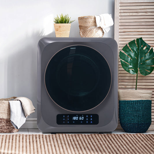Abgastrockner, Edelstahltrockner, 3 kg, tatsächlich bis zu 4 kg, 850 W, Mehrfachfiltration, 6 Programme, 6 Funktionen. Überhitzungsschutz, Wandmontage [Energieklasse G]