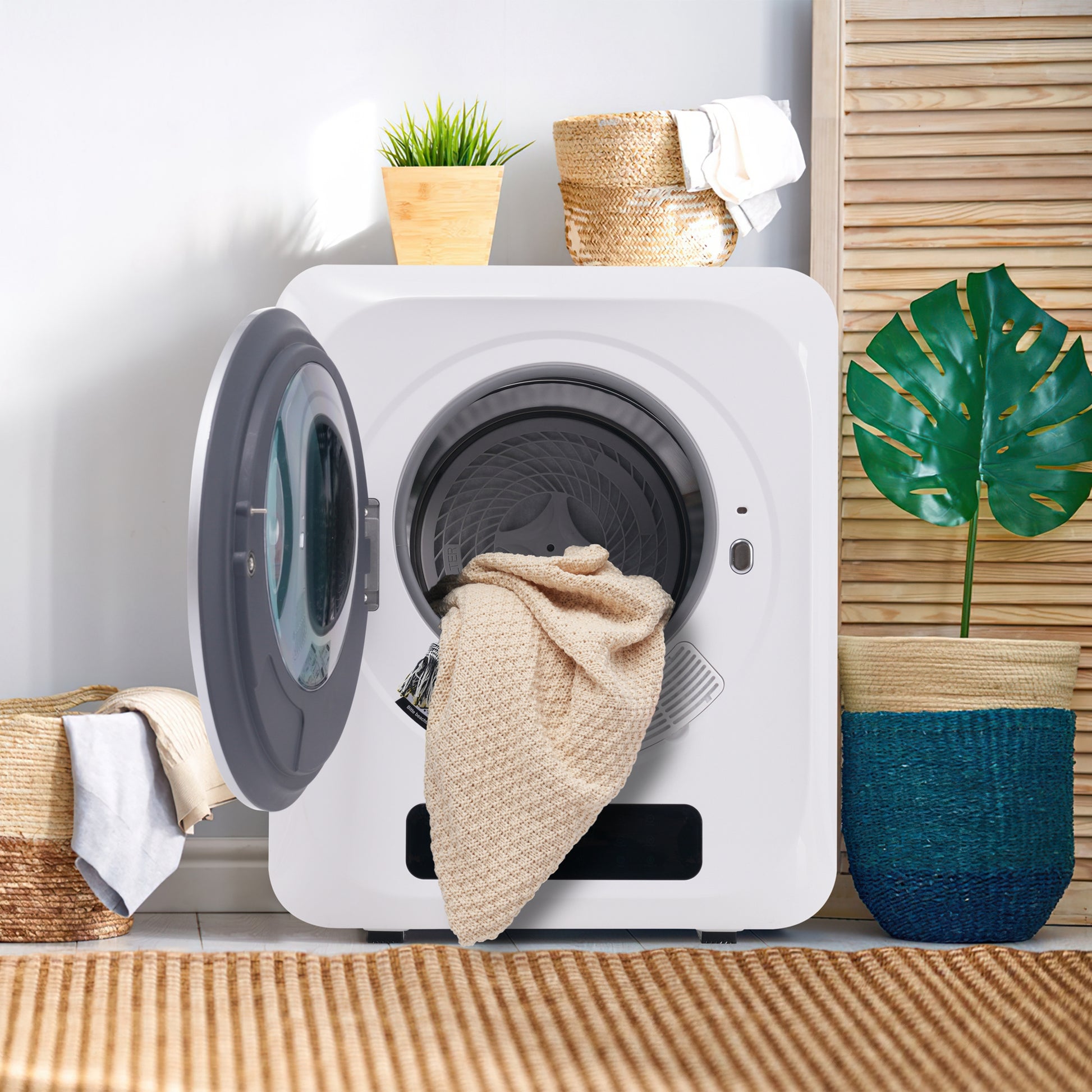 Abgastrockner, Edelstahltrockner, 3 kg, tatsächlich bis zu 4 kg, 850 W, Mehrfachfiltration, 6 Programme, 6 Funktionen. Überhitzungsschutz, Wandmontage [Energieklasse G]