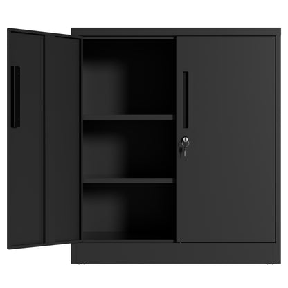 Small Metal Storage Cabinet with Adjustable Shelves