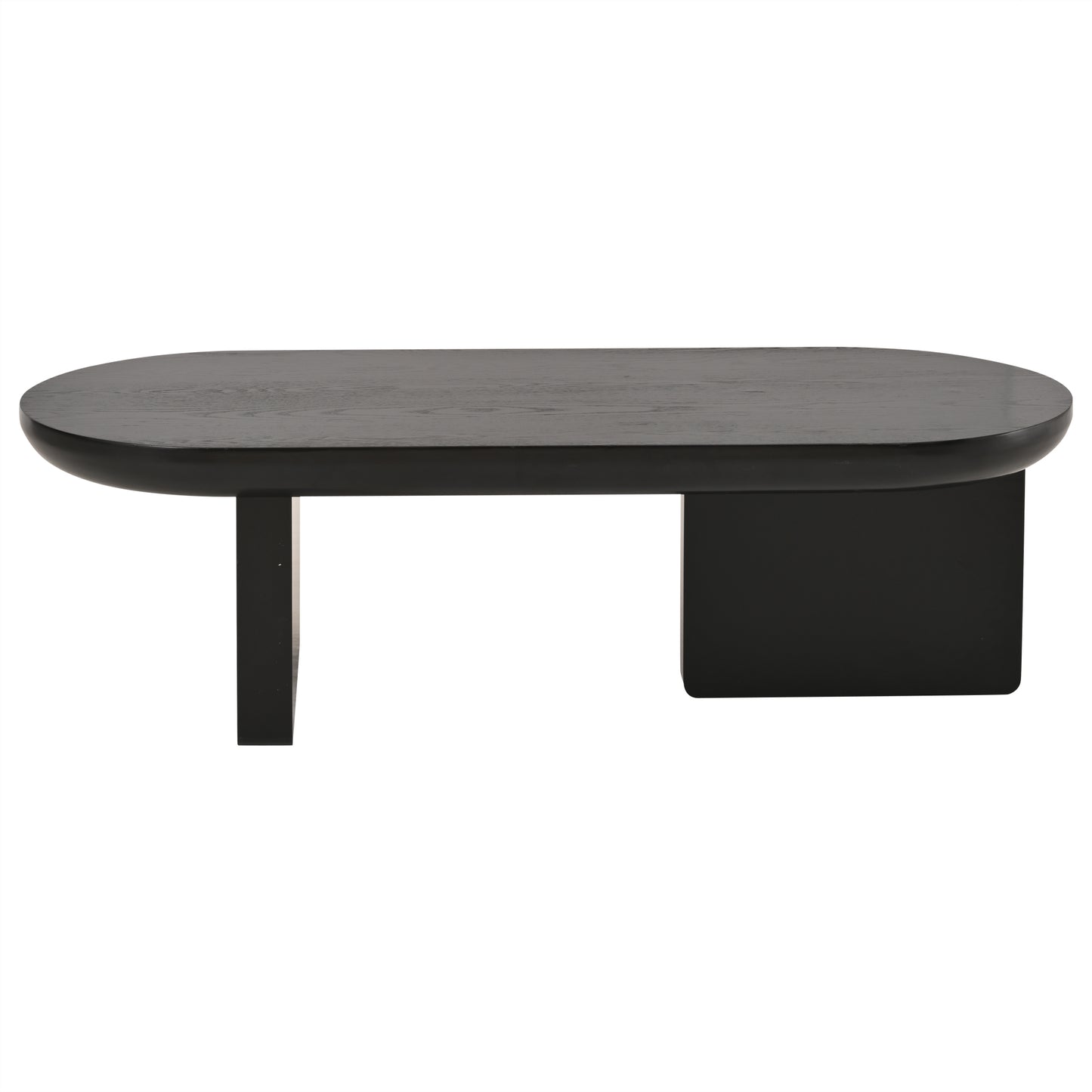 N625P300081S) 119.7*49.8*35.5 cm schwarzer moderner minimalistischer Couchtisch,Wohnzimmertisch mit Sprühfarbe besprühen, Ovaler Tisch, Sofatisch, Beistelltisch,Kaffeetisch,Freizeittisch aus MDF