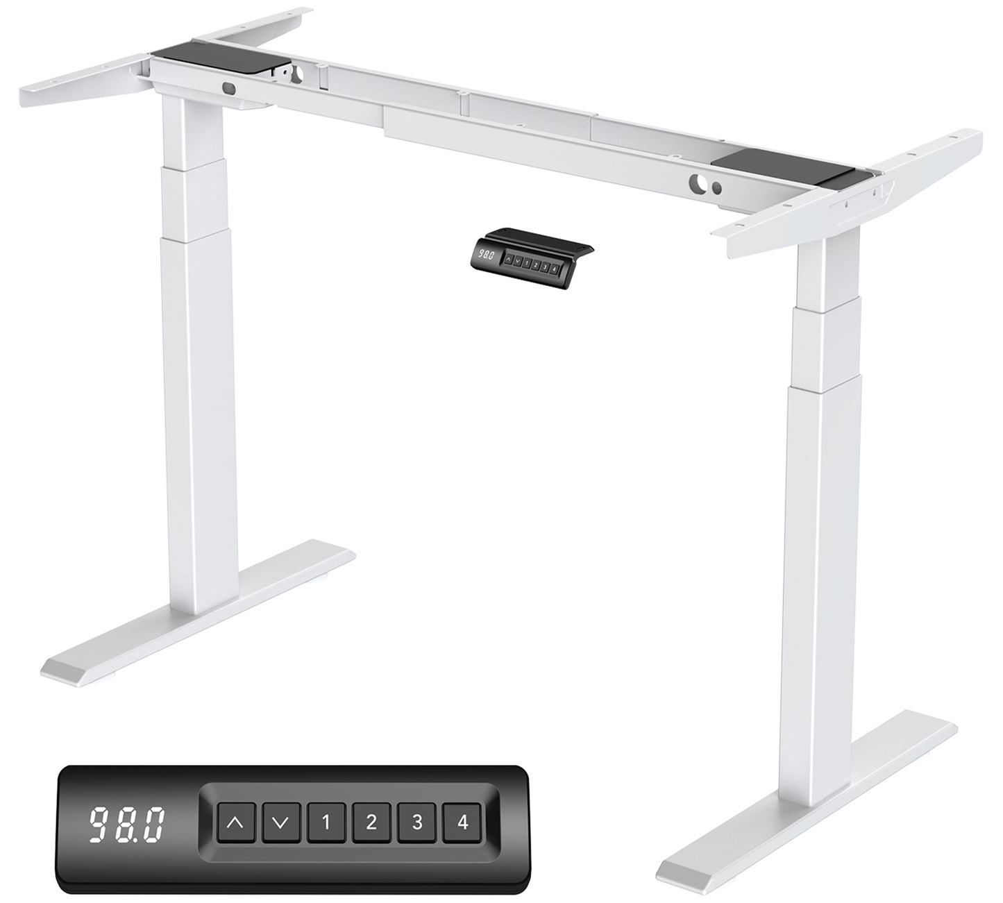Gigab2b original image - Elektrisches Schreibtischgestell Dual Motor Höhenverstellbar 62-127cm LED Memory