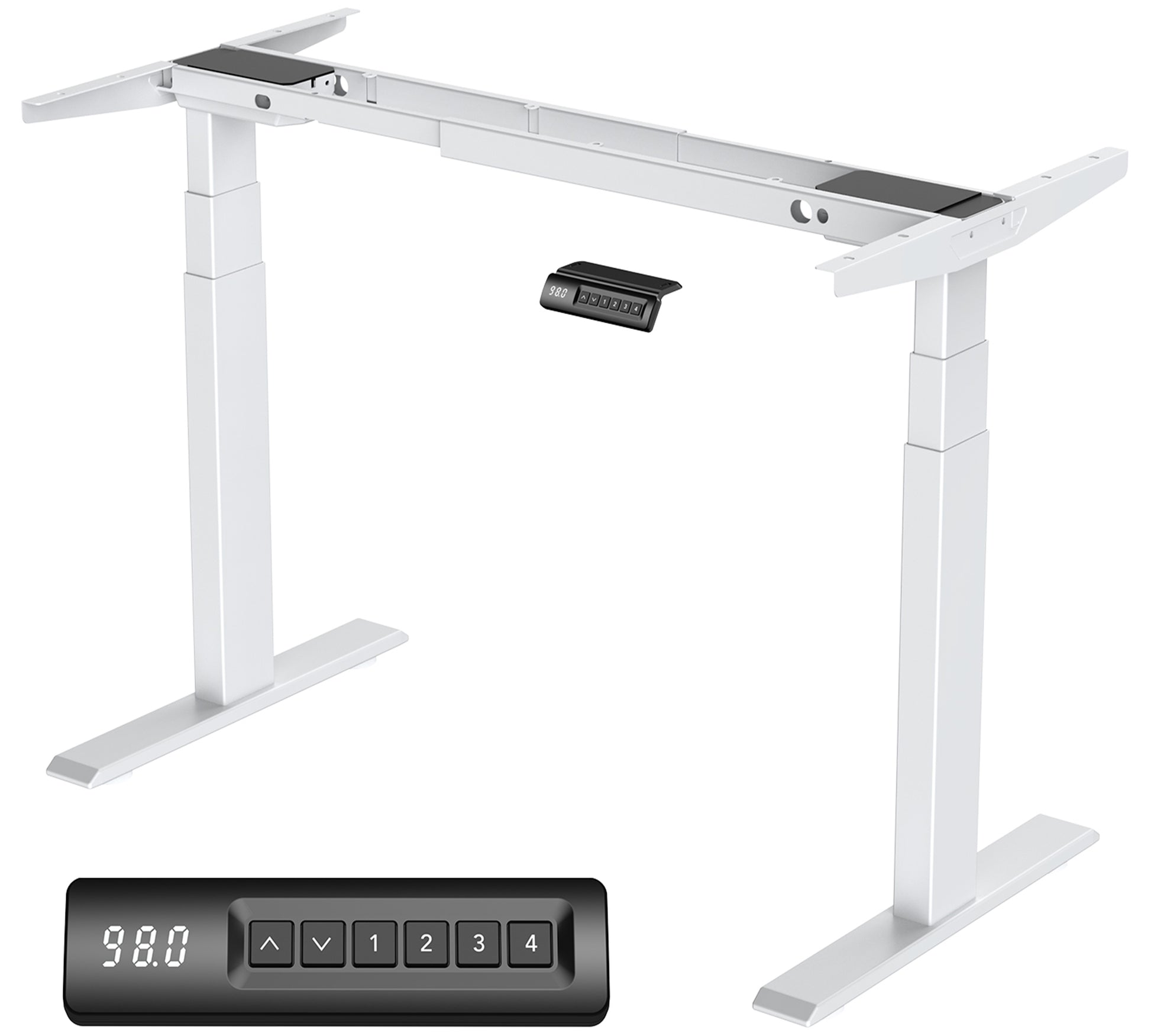 Gigab2b original image - Elektrisches Schreibtischgestell Dual Motor Höhenverstellbar 62-127cm LED Memory