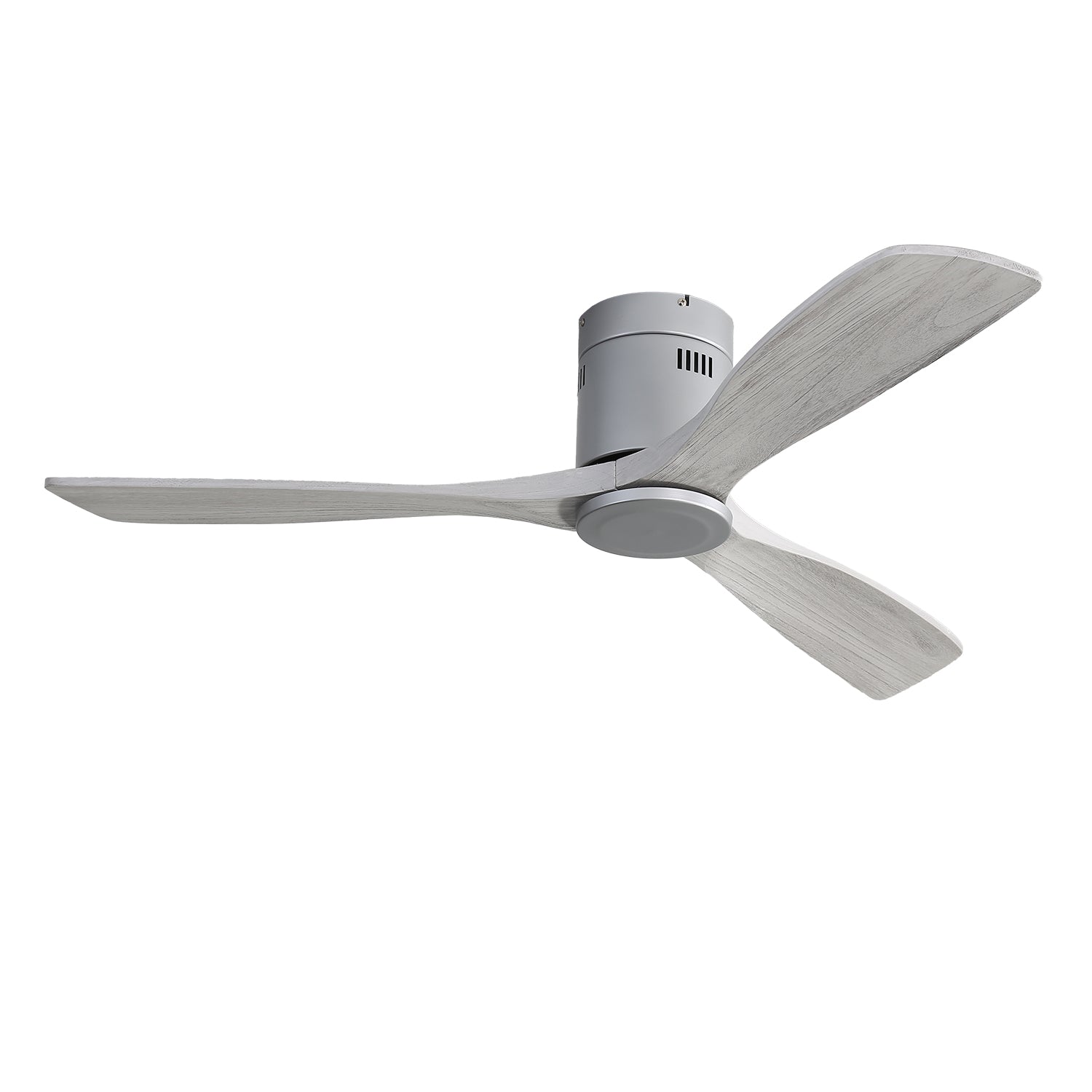 52-Zoll Einbau-Deckenventilator mit DC-Motor – 3 kunstvoll gefertigte Holzflügel, geräuschloser reversibler Antrieb und Fernbedienung ohne Beleuchtung