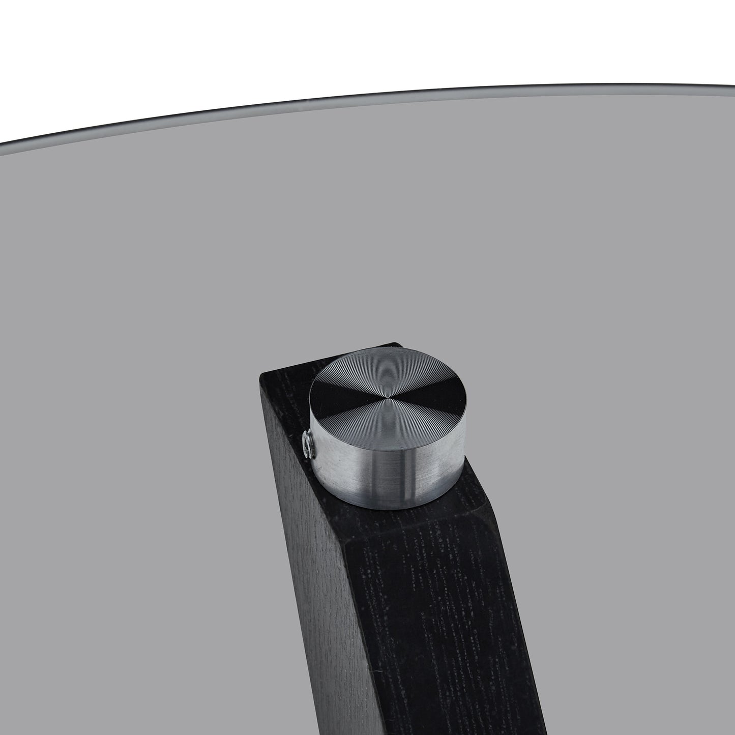 Runder Couchtisch mit Glasplatte, Moderner Wohnzimmertisch mit schwarzem Holzrahmen, Stabiler Kaffeetisch 80cm, Hitze- & Kratzfest, für Wohnzimmer, Büro & Lounge