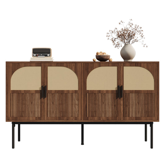 Gigab2b original image - Modern and simple Anrichte Moderne Sideboard Schrank Anrichte Stauraum Buffet Wohnzimmer Set,140L x 40B x 80H(cm)