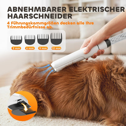 Quiet Pet Grooming Machine with Vacuum and 5 Tools for Dogs and Cats