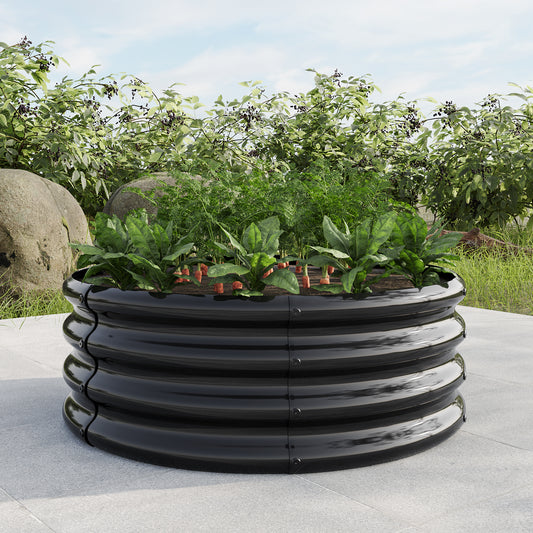 Gigab2b original image - Verzinkt erhöhte Gartenbett, Pflanzer erhöhte Gartenbetten im Freien, Runde Freiheit erhöhte Gartenbetten für Gartenbau Gemüse, Früchte, Blumen