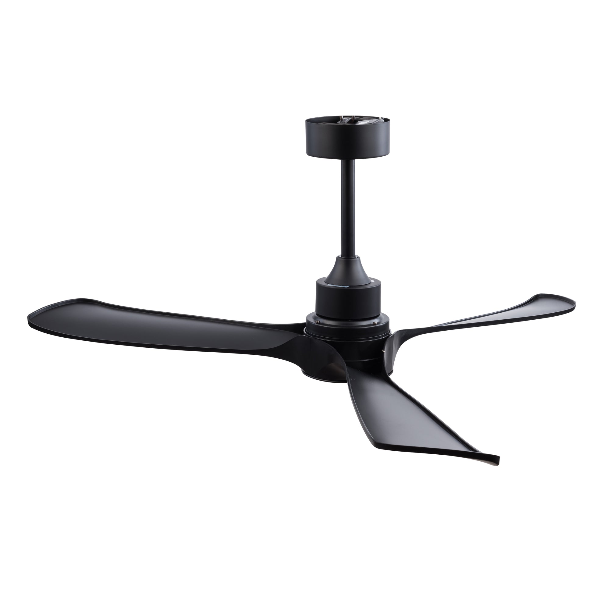 52-Zoll schwarzer Deckenventilator mit Licht und Fernbedienung, reversiblem DC-Motor, 3 Farbtemperaturen, moderner Deckenventilator mit Licht für Innen- und Außenbereich, geeignet für Schlafzimmer, Wo